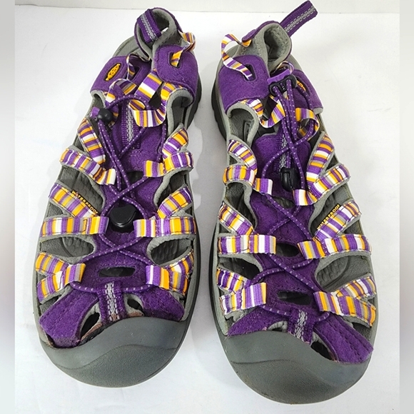 Keen Women's Purple & Orange Waterproof Strap Beach Sandals Antiodor, sz 8.5 - Picture 1 of 12
